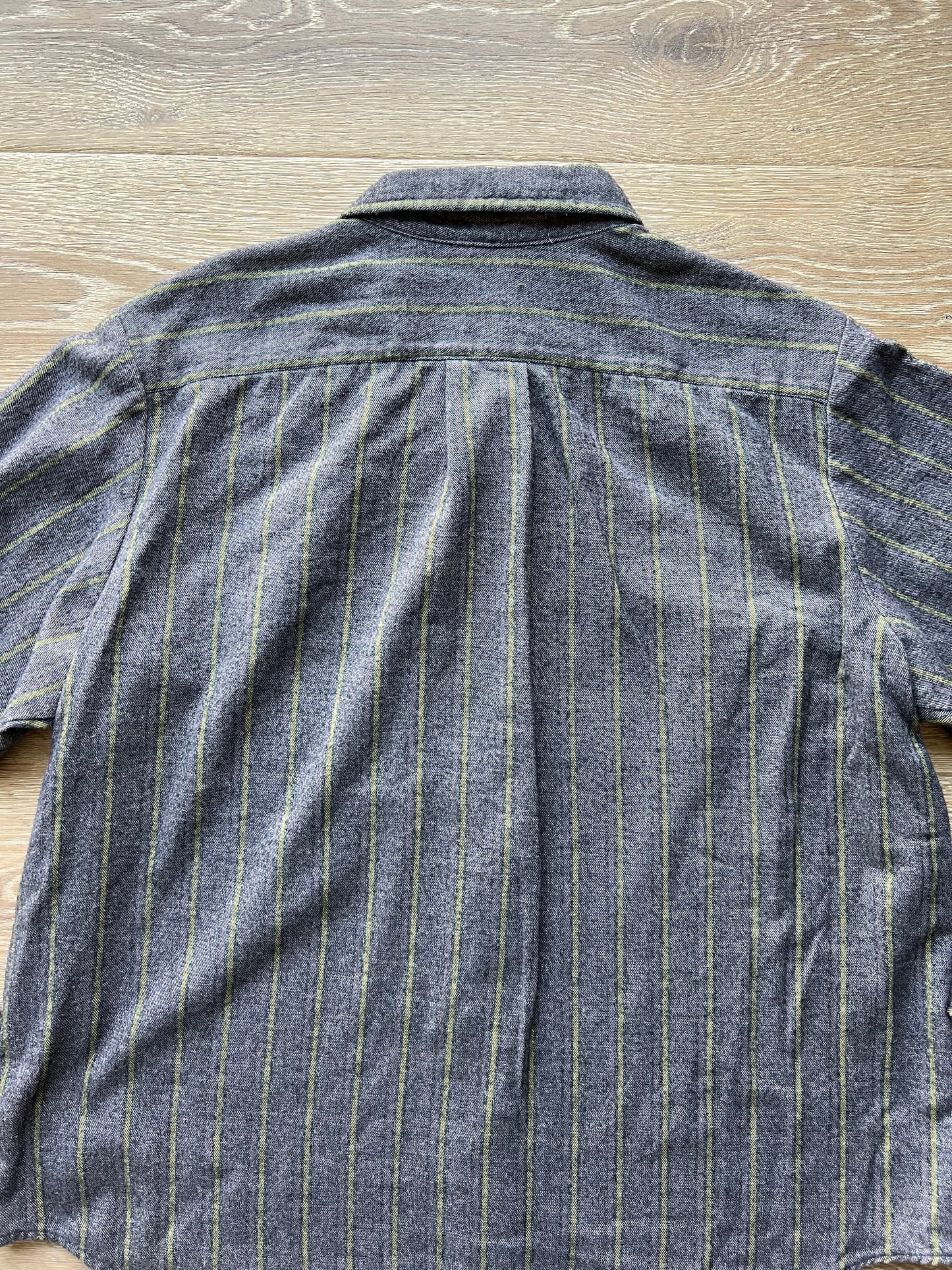 Pearl Snap Stripe Flannel Shirt XL/XXL