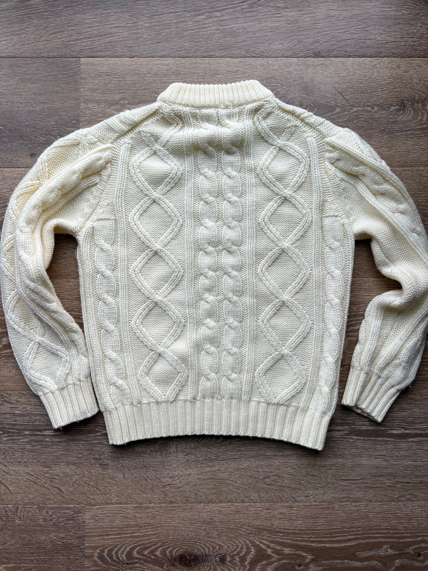 70s Sears Cable Knit Sweater S/M